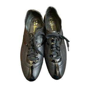 Cole Haan NikeAir WOMEN'S Black Leather Bria Trainer Sneakers Size 8.5B US